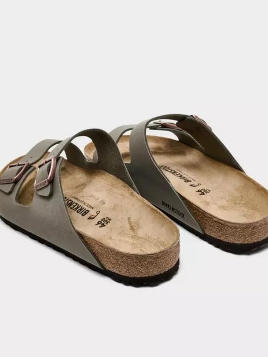 Men\'s BIRKENSTOCK Arizona Birkibuc Sandal Slides - STONE GREY 0151211 main image 4